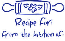 Recipe from the Kitchen off Stencil