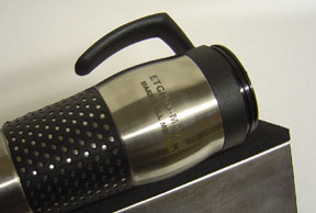 Travel Mug Etched with Your Stencil